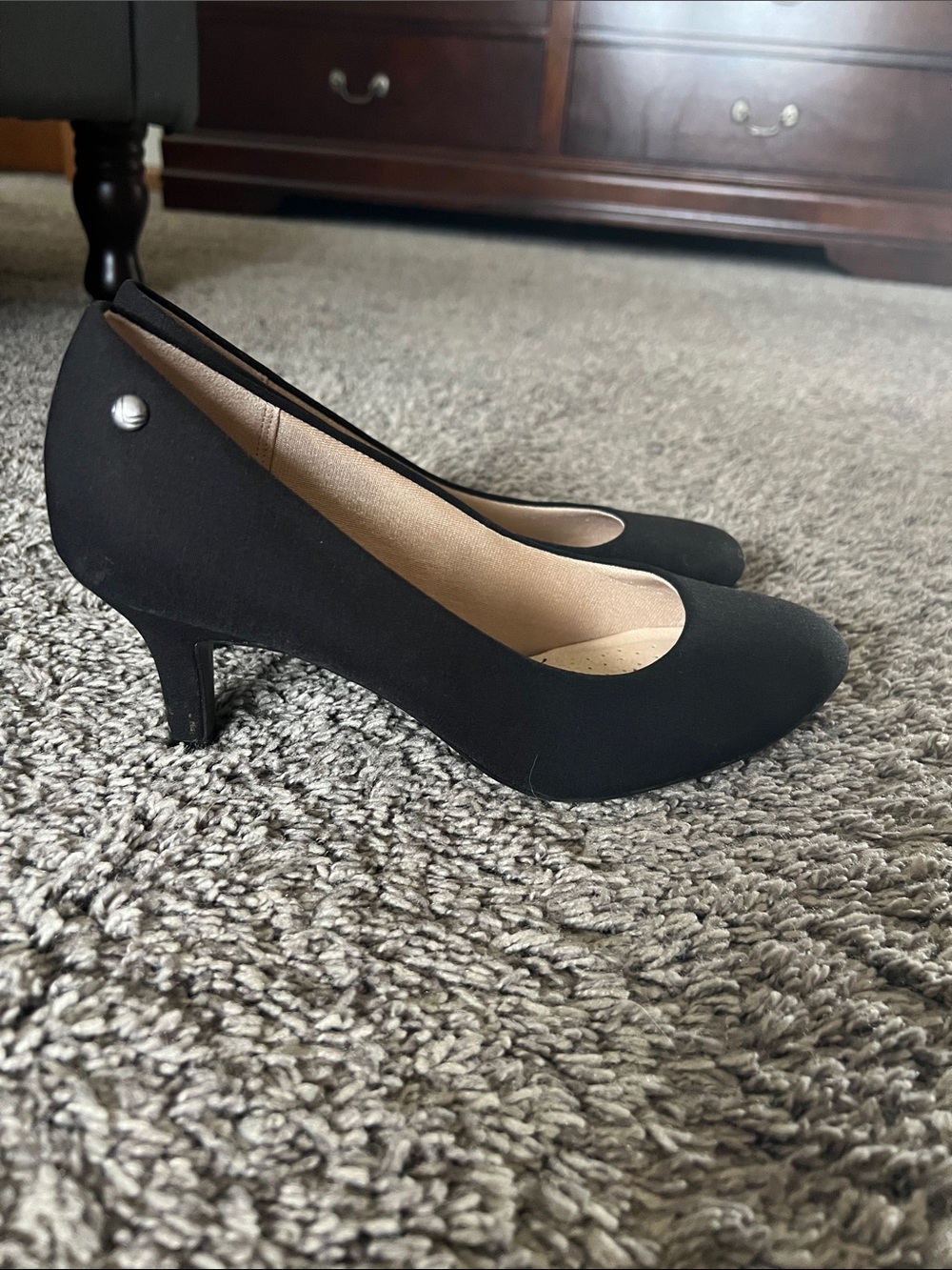 Classic Black Women's Low Heel Pumps